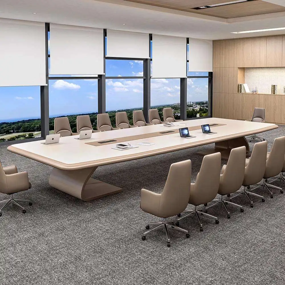 *Modern Style Large Oval Conference Table Painted Office Furniture with Wood Panel Material China Manufacturer