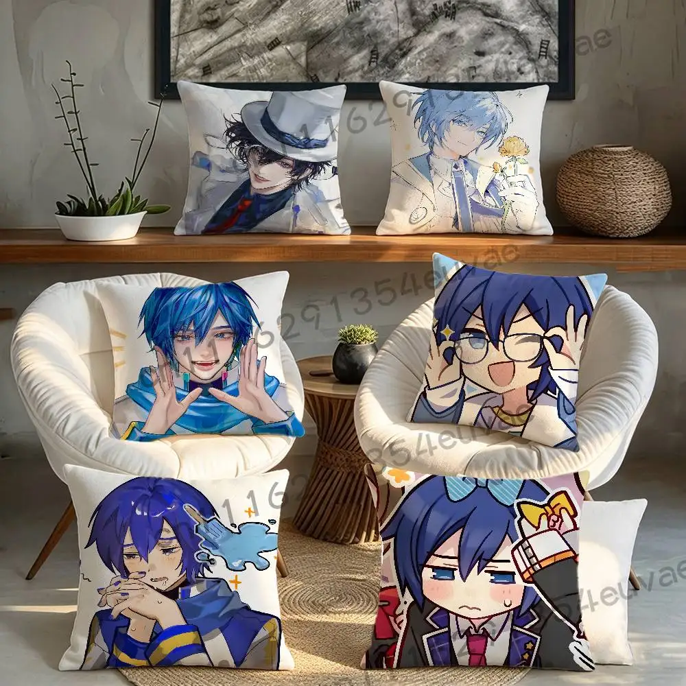 Virtual Singer K-Kaito Pillow Cushion Cover Pillowcase Living Room Sofa Home Decor Customized Cartoon
