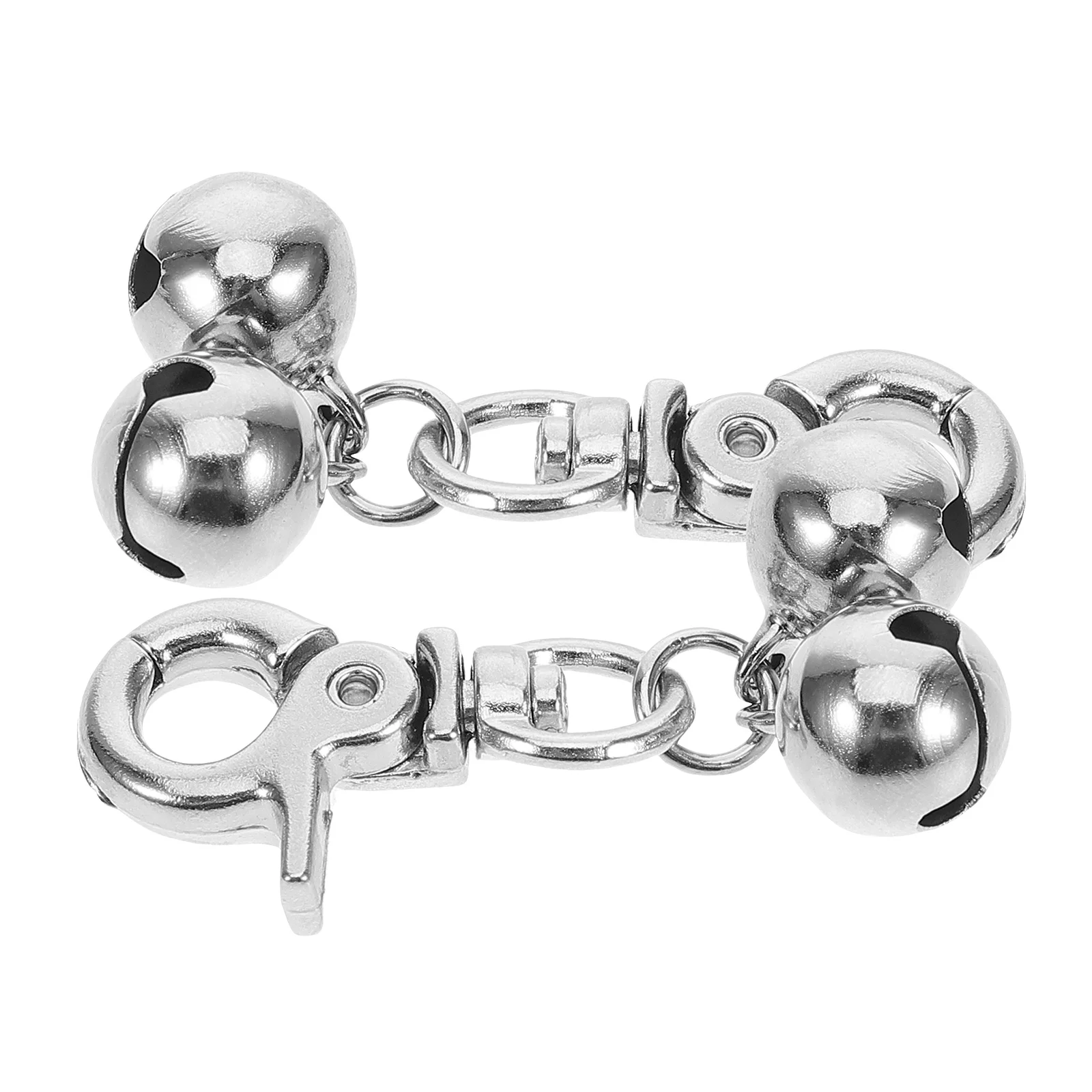 

2 Pcs Pet Necklace Bell Cat Supplies Collar DIY Hanging Bells Crafted Stainless Steel Multi-function