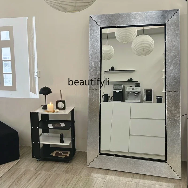 

A50 American retro full-length mirror French floor-to-ceiling mirror living room home full-length mirror clothing store