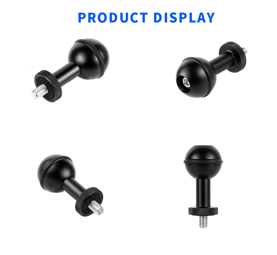 1'' Zoll Kugeladapter mit 1/4''-20 Schraube Kugelkopfhalterung für Unterwassertabletthalterung Erweitertes Taschenlampen-Lichtarmsystem – Detail 11
