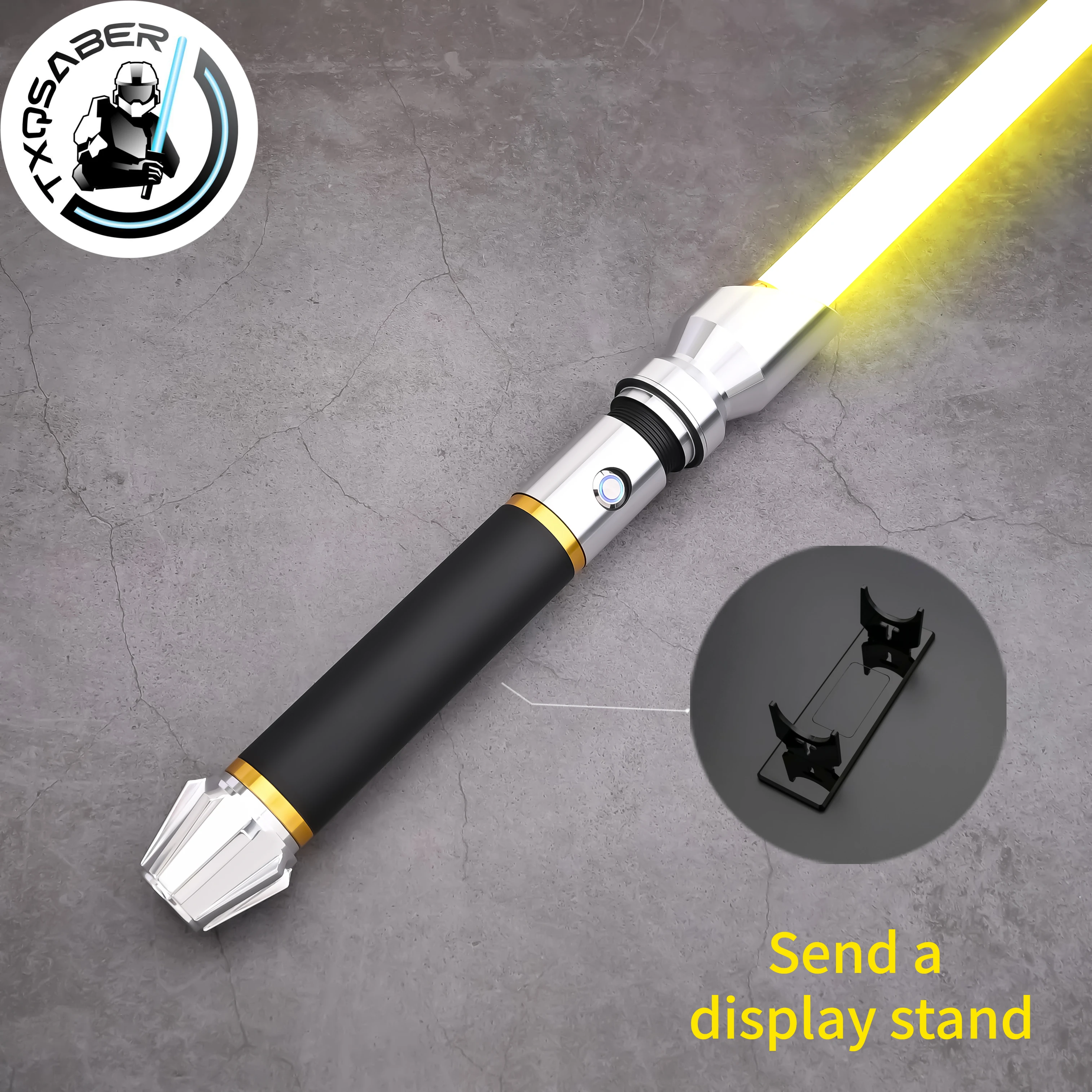 TXQSABER Lightsaber Lotus RGB Pixel Light sword Heavy Dueling Metal Handle Smooth Swing FOC Blaster Light Sword for Cosplay Toys