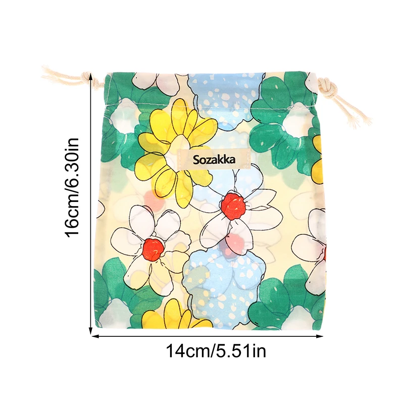 Saco cosmético de viagem floral de pano bonito Bolsa de moedas Bolsas de maquiagem Organizador de carteira de mulheres Sacos de batom Sacos de batom