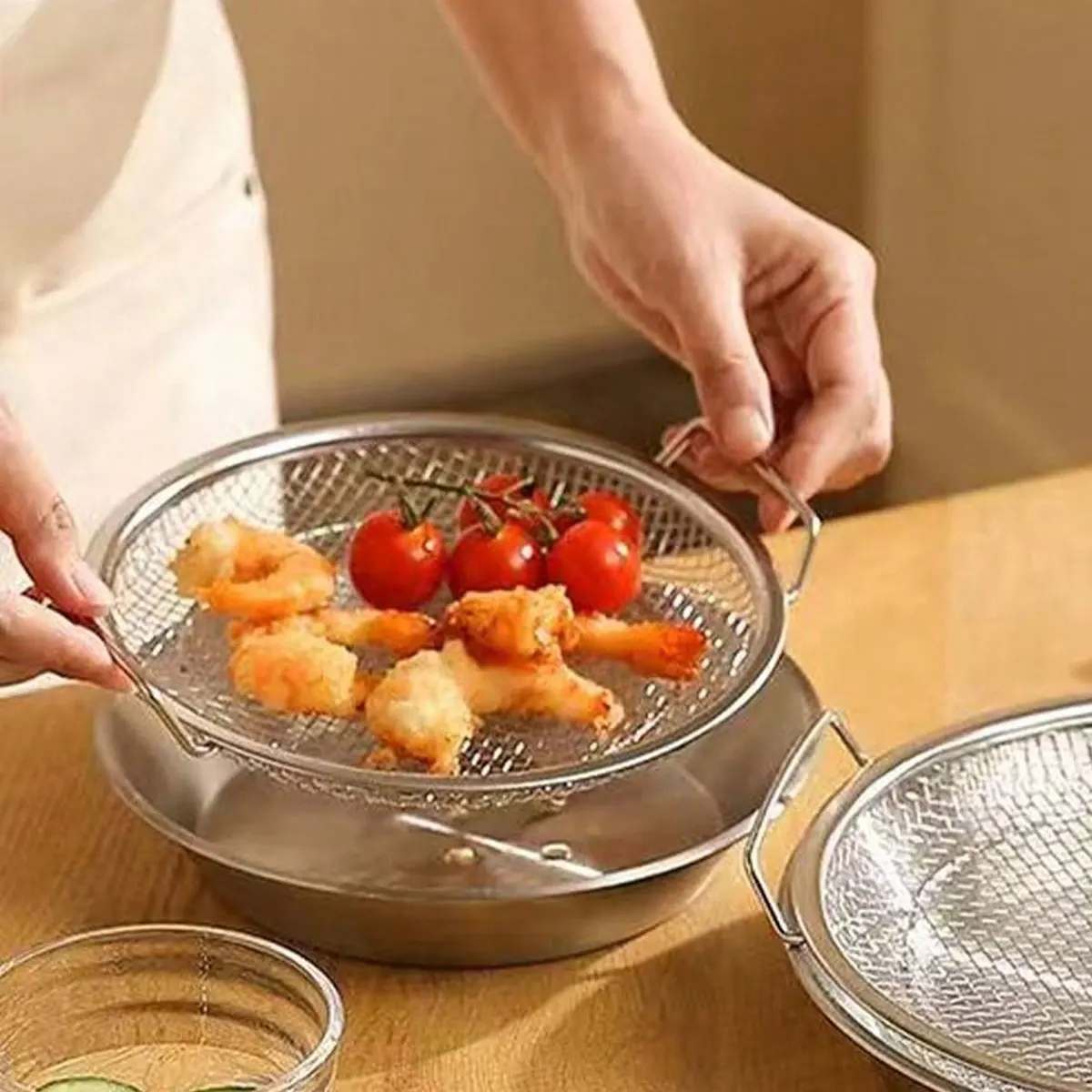 Oil Draining Tray for Kitchen Frying, Special Oil Filtering Plate, Oil Strainer Plate, Household Dish Plate, 2026 New Model Oil Draining Tool Set, 2Pcs