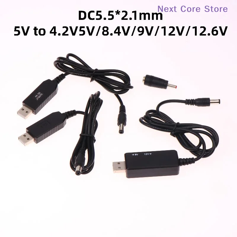 [NC]1Set DC 5V To 12V USB Cable Boost Converter Step-up Cord Wifi Router Modem Fan 5.5*2.1mm WiFi To Powerbank Cable Connector