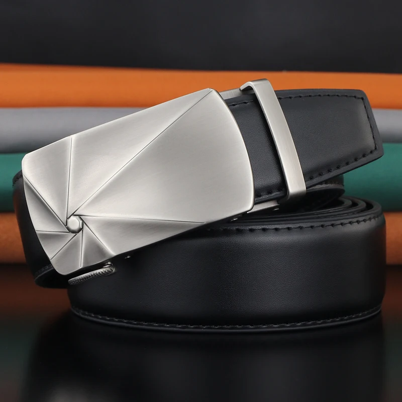 High Quality Automatic Buckle white Luxury Famous Brand Belt Men Waist Strap fashion genuine leather Designer Ceinture Homme
