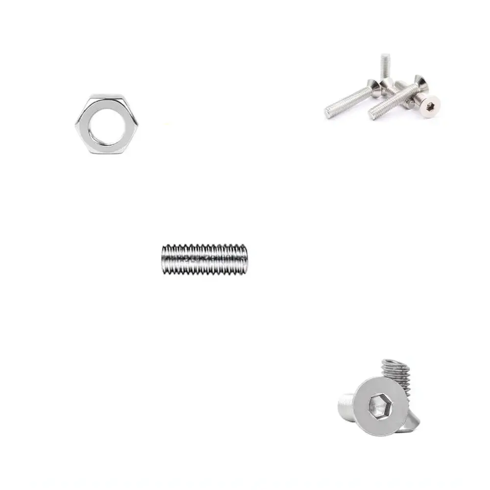 Professional 304 Stainless Steel Screw Nut Assortment Flat Head Hex Drive Fasteners Kit For Construction Machine Maintenance