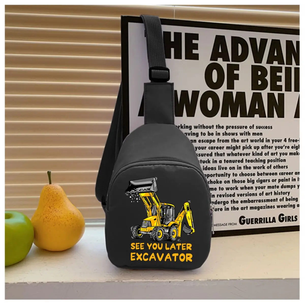 Fun Excavator Cartoon Child Shoulder Bag Fashion Excavator Lover Gifts Mini Crossbody Bags Boys Girls Casual Mini Storage Bags