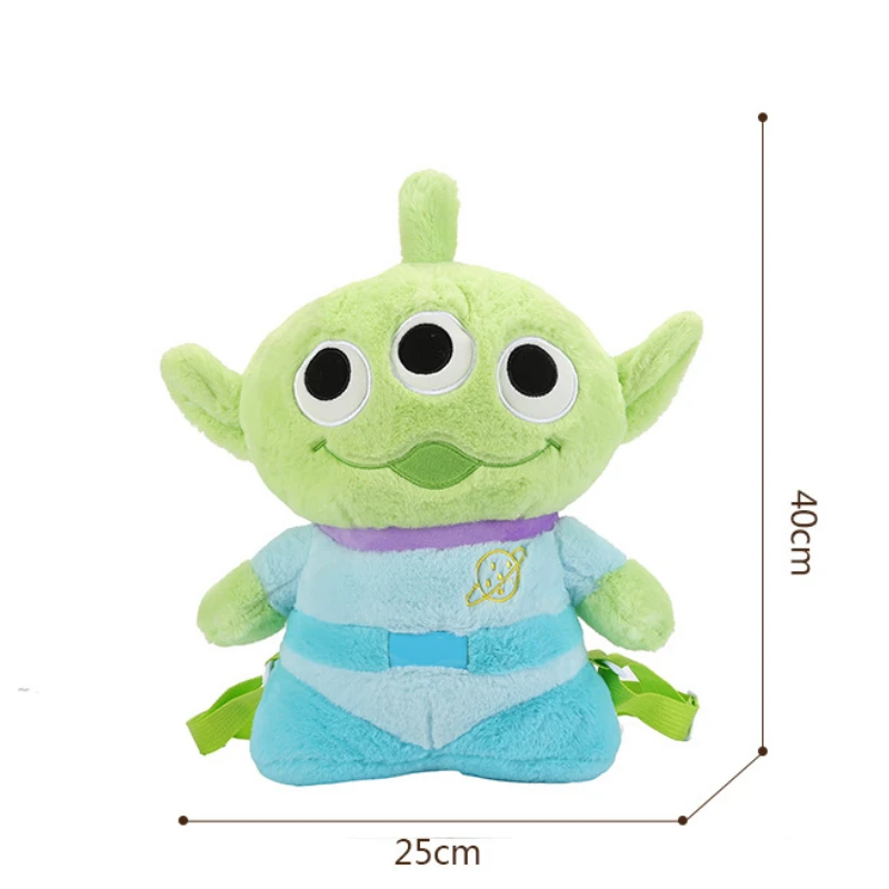 40cmGenuine DisneyThree-eyed Monster Plush School Bag/Backpack Kawaii Soft Cartoon Stuffed Toy Child Kid Kindergarten School Bag