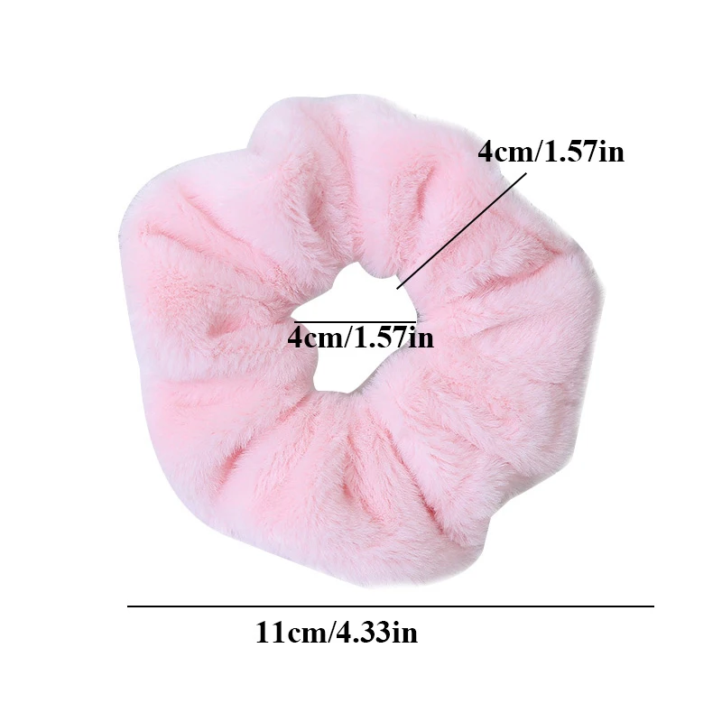Winter Warm Soft Hair Scrunchies for Women Girls Cute Plush Elastic Hair Band Sweet Fur Rubber Band Hair Loop Hair Accessories