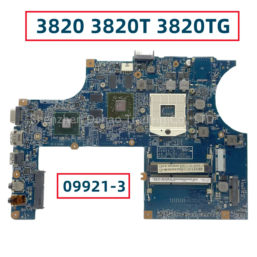 

Материнская плата 09921-3 для ноутбука Acer Aspire 3820 3820T 3820TG, hl01. 031 MBPV101001 HM55 DDR3, полностью протестирована