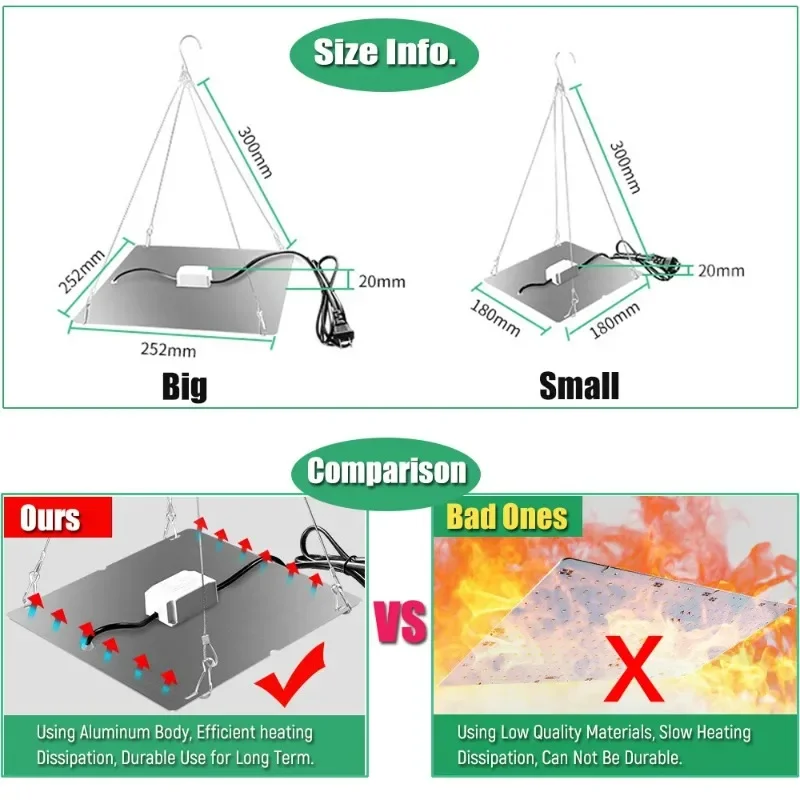 퀀텀 보드 LED 식물 성장등 풀 스펙트럼 온실 재배등 온실 채소 식물 묘목 보조등