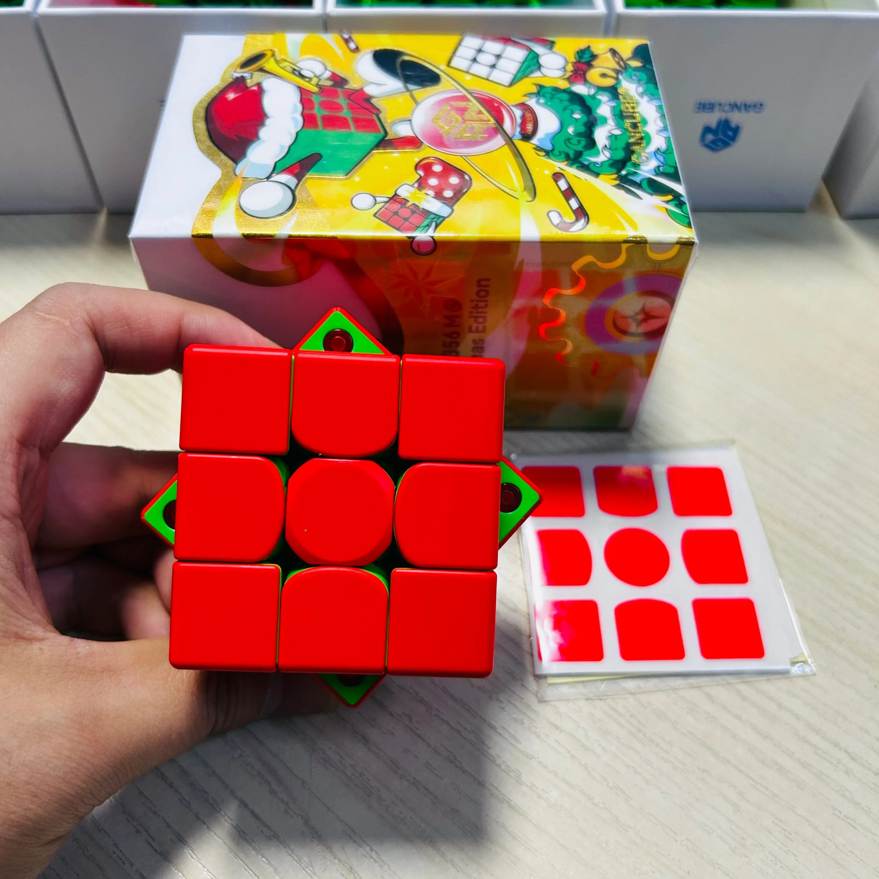 DIY GAN 356ME 2025 Christmas Edition 3x3 Magnetic Magic Speed Cube Stickerless Professional Kids