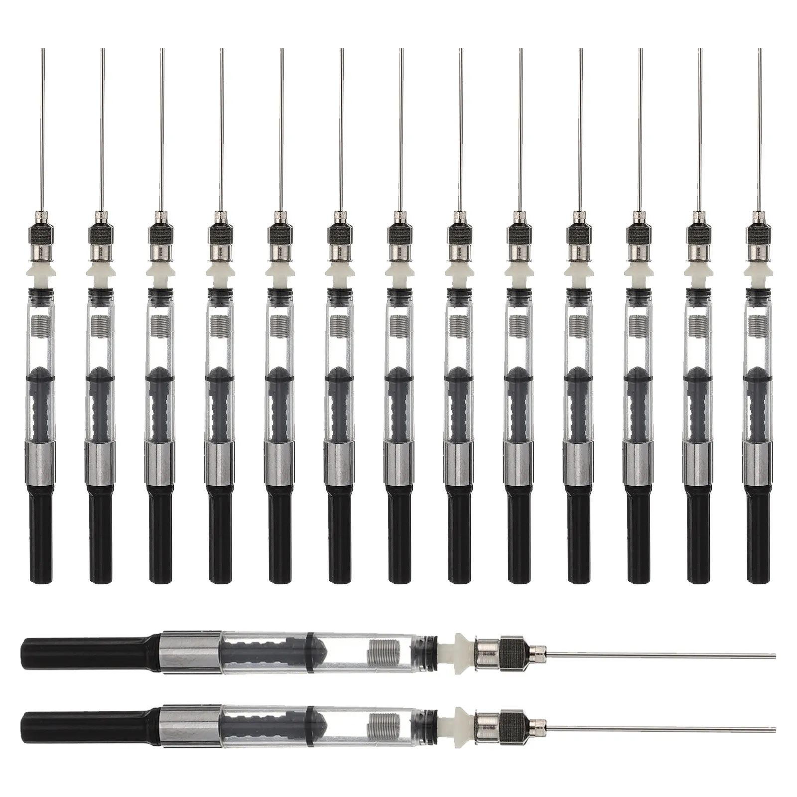 

20Pcs Fountain Pen Ink Syringe Filler Universal Spring Converter Compatible 3.4mm 2.6mm Cartridge Pens Quick Refill Cleaning