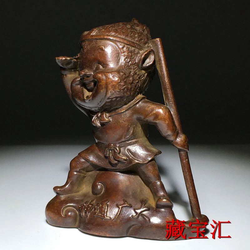 Copper ware, pure copper, solid solid, Sun Wukong, divine and versatile Buddha statue Heavenly Sage, favored by tea