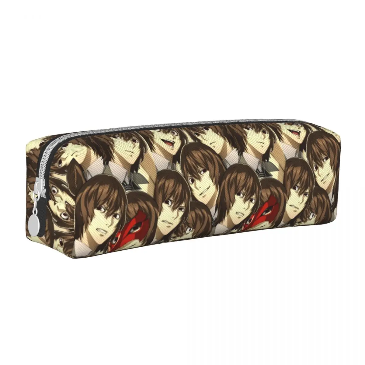 The Many Faces Of Goro Akechi Pencil Cases Fun Personas Pen Box Bag Kids Big Capacity School Supplies Gift Pencil Box