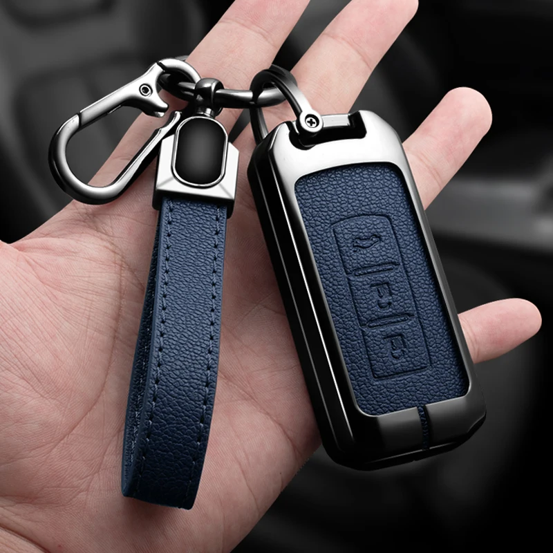 

For MITSUBISHI Ralliart OUTLANDER Lancer EX ASX Colt Grandis Pajero Sport Metal Car Key Case Cover Protector Holde Shell