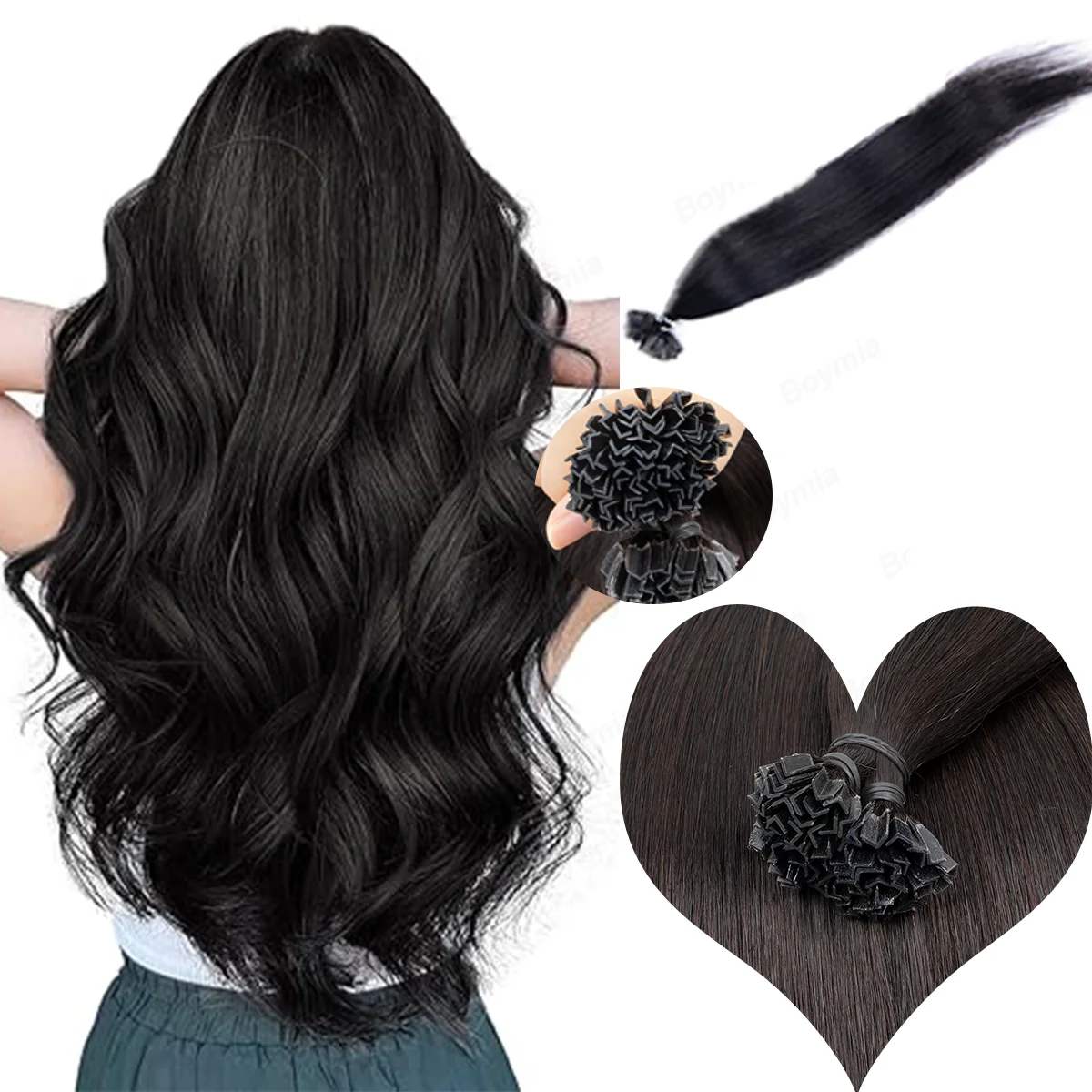 

Наращивание волос K Tip 12-22 дюйма, 100% натуральные волосы, предварительно склеенные, Remy-качество, для женщин, для придания объема, 30 г в упаковке