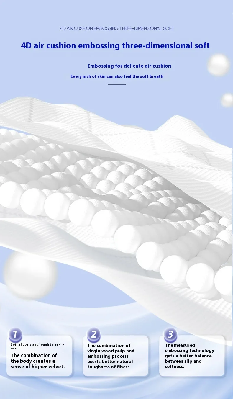 1280 Tovaglioli per caricamento domestico sospesi Quattro strati di fazzoletti morbidi e addensati Asciugamani di carta umidi e asciutti in pasta di legno originale