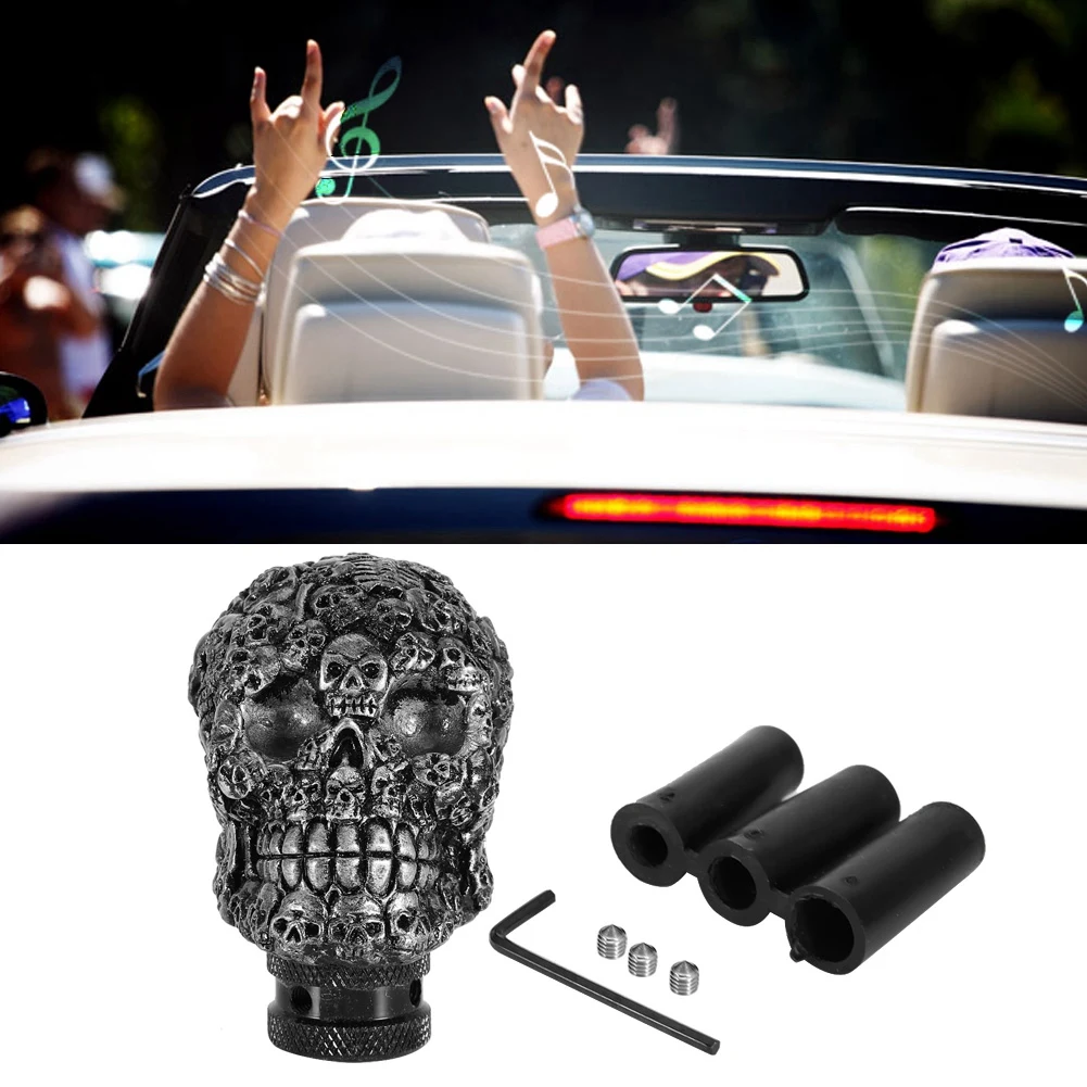 Skeleton Skull Car Modified Manual Gear Shift Knob Stick Lever Shifter Universal Skull Shape Head Shift Knob Car Accessories