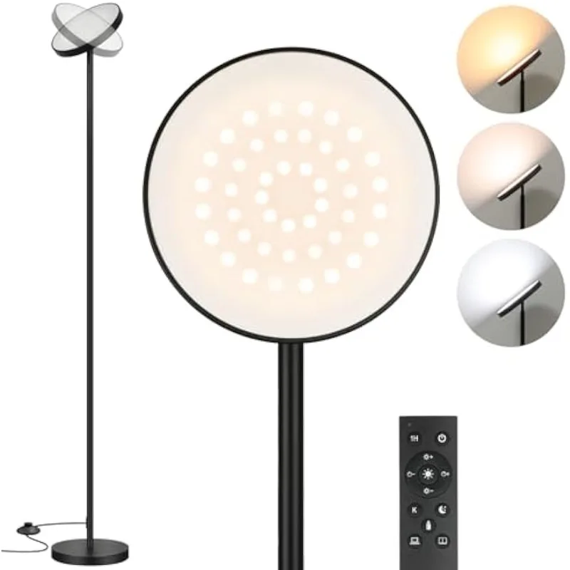 

Floor Lamp, 2400LM LED Floor Lamp for Living Room, Torchiere Floor Lamps with 2700K-6000K Stepless Dimming