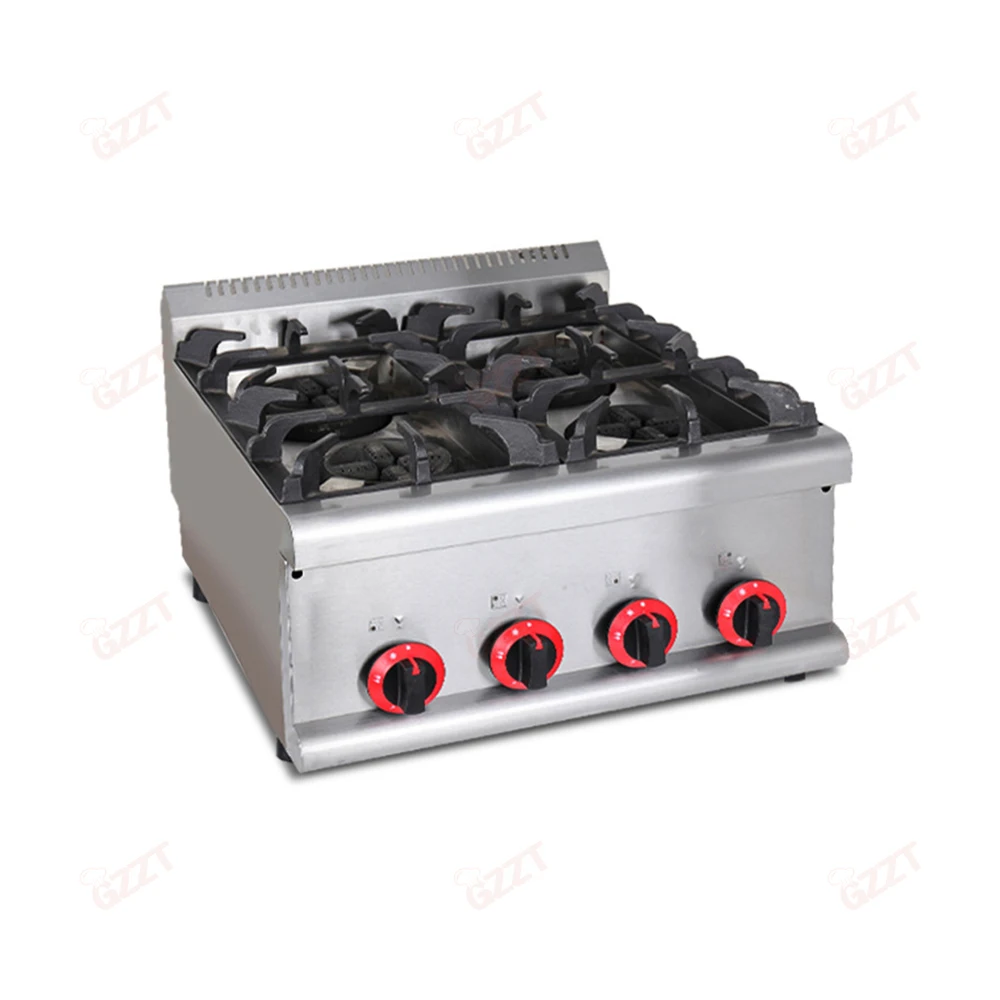 Counter Top Electric Lava Rock Grill High Quality 4 Burners Stainless Steel Gas Stove Countertop Stove Machine