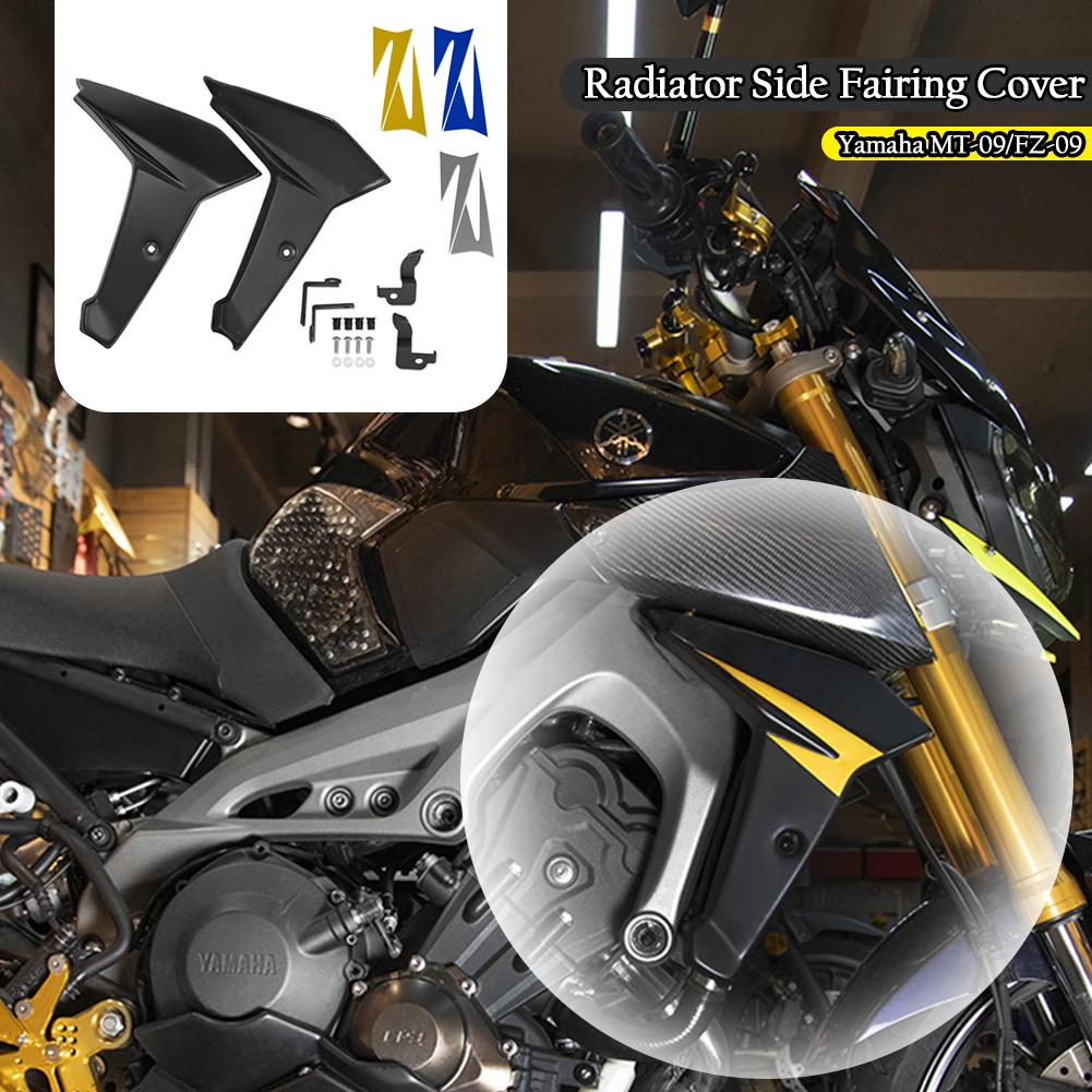 

For Yamaha FZ MT FJ 09 Radiator Side Panel Protector Cover Fairing 2014-2016 For MT-09 FZ-09 FJ-09 MT09 FZ09 FJ09 ABS Plastic