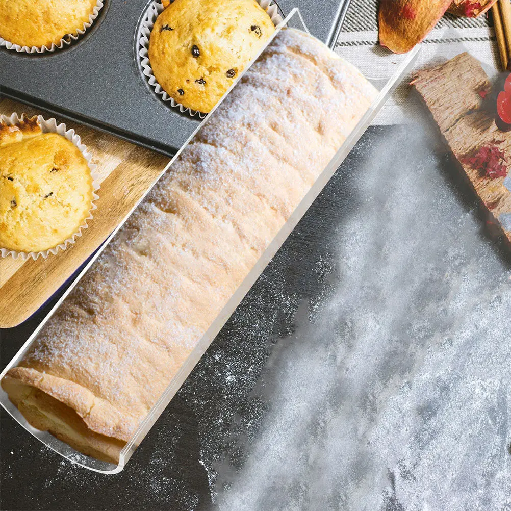 

U-Shaped Cake Roll Mold Reusable Acrylic Shaper for Rolls Sushi DIY Baking Tool Ideal for Home Bakery and Dessert Shops