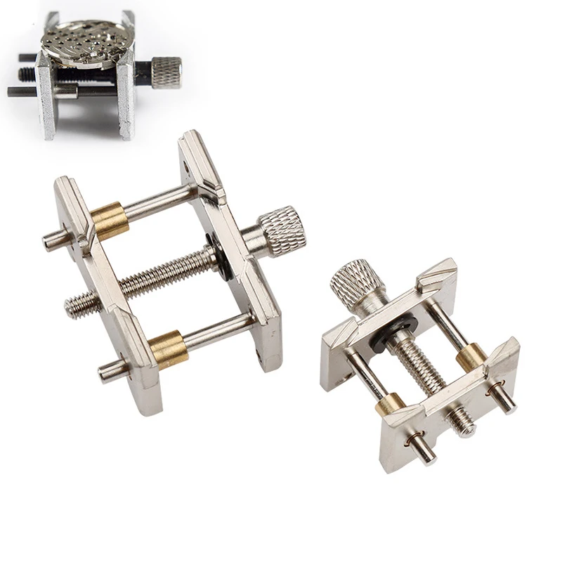 1/2 قطعة حامل حركة الساعة كليب قاعدة معدنية متعددة الوظائف ملزمة المشبك ساعة إصلاح صيانة أداة الملحقات لصانع الساعات #1