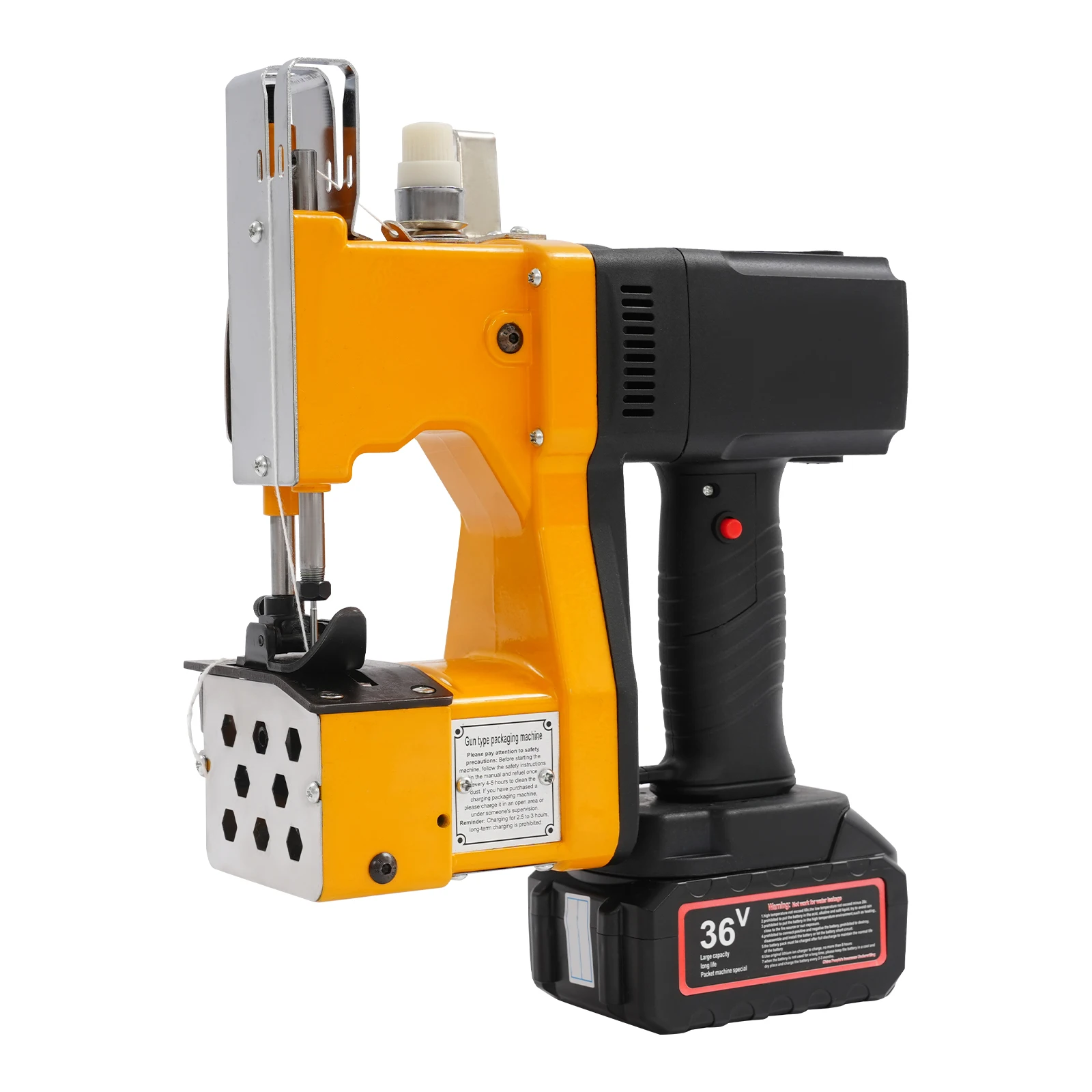 

Cordless Electric Bag Sewing Machine 210W, 3200SPM Industrial Stitcher for PP Woven Bags, Grain Chemical Packaging