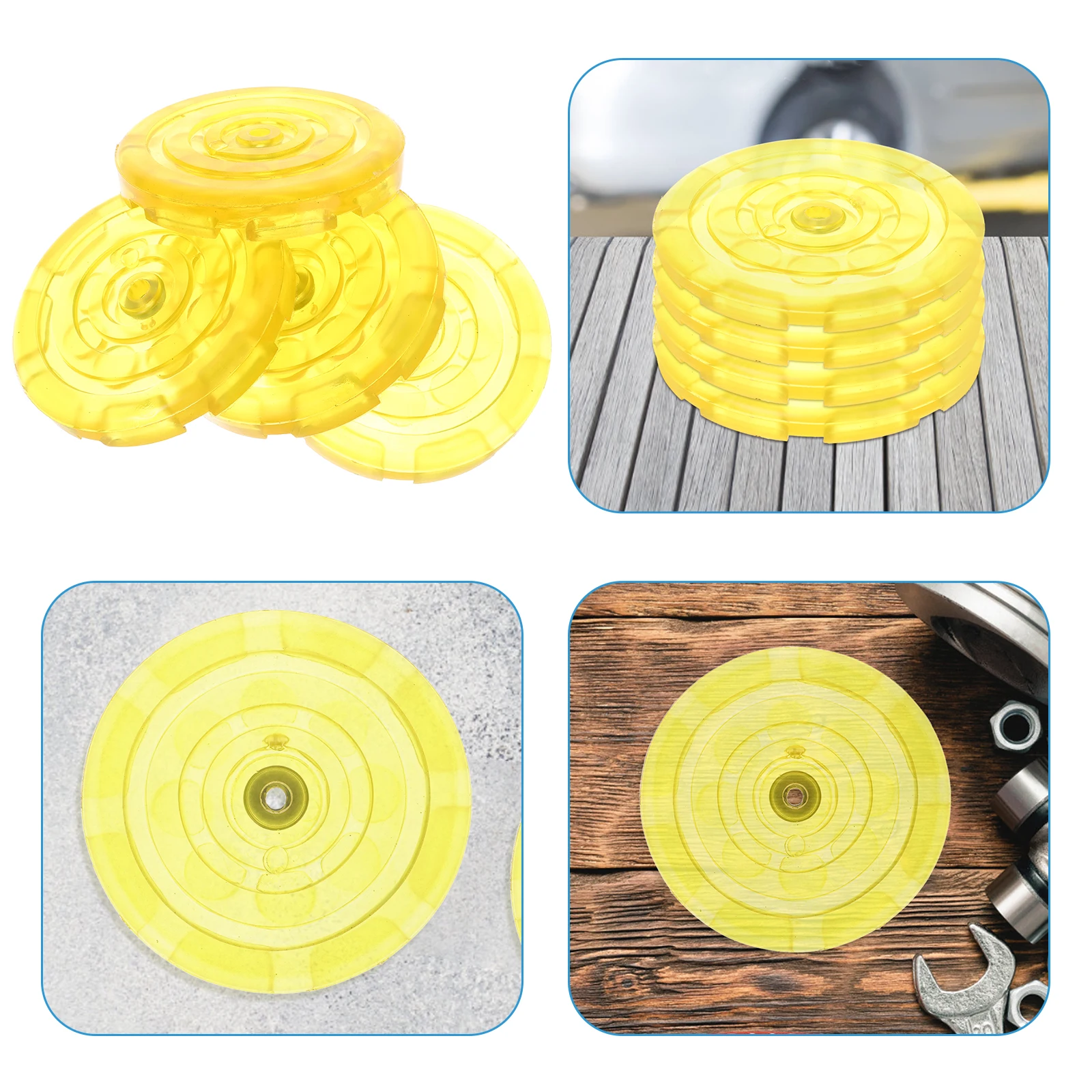 

4pcs Lift Rubber Pad Circular Universal Hydraulic Car Jack Stand Pads Floor Jack Rubber Vehicle Lifts Repair Tools