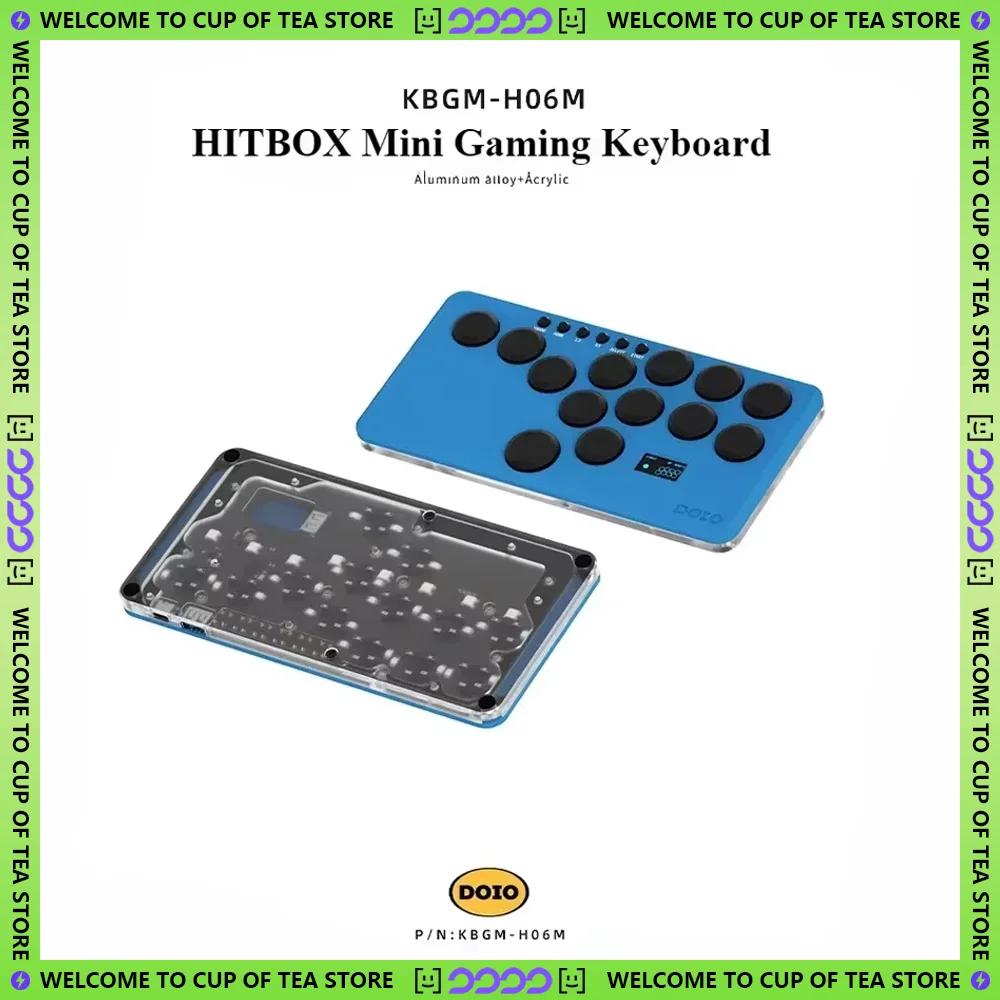 DOIO HITBOX KBGM H06M Mini Game Pad Supports PS4 PS5 NS Customized Alum Alloy Keypad Gifts for Gaming PC Enthusiast Gaming Kits