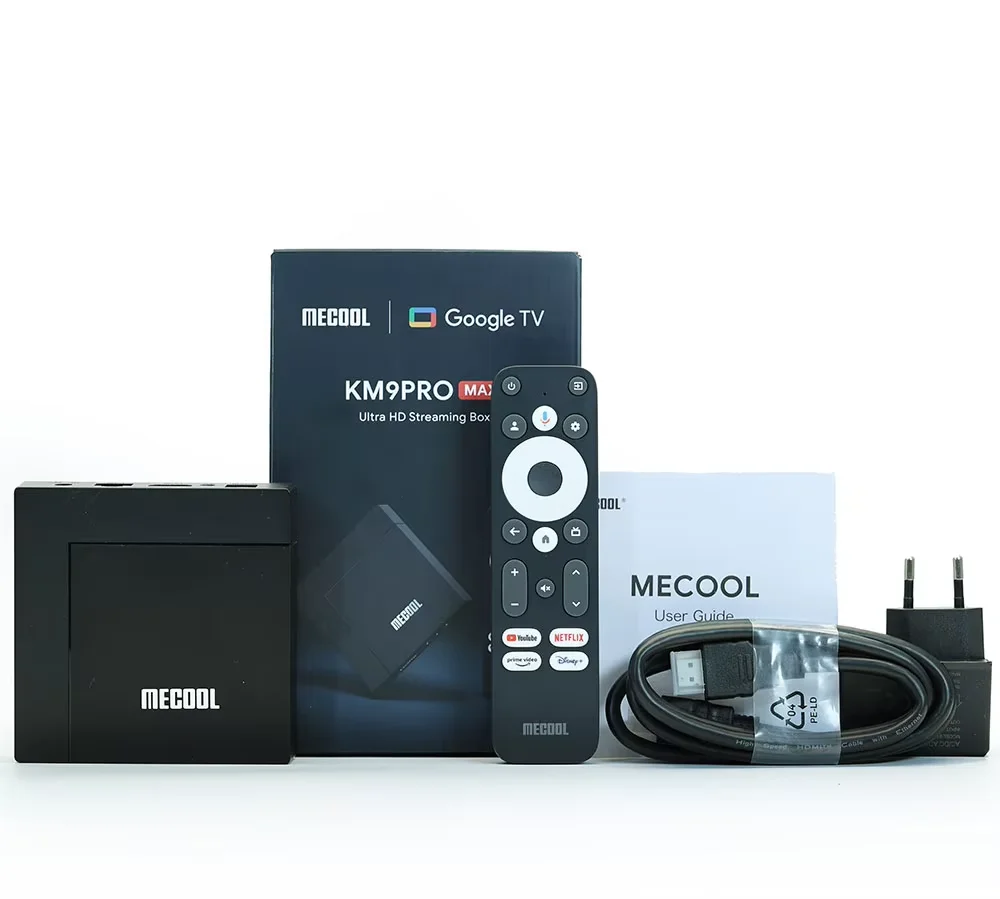 2025 الأصلي MECOOL KM9 PRO MAX Android TV Box Realtek1325-B 2GB 32GB 4K HDR أندرويد 12 2T2R WIFI5 Google صندوق التلفزيون المعتمد