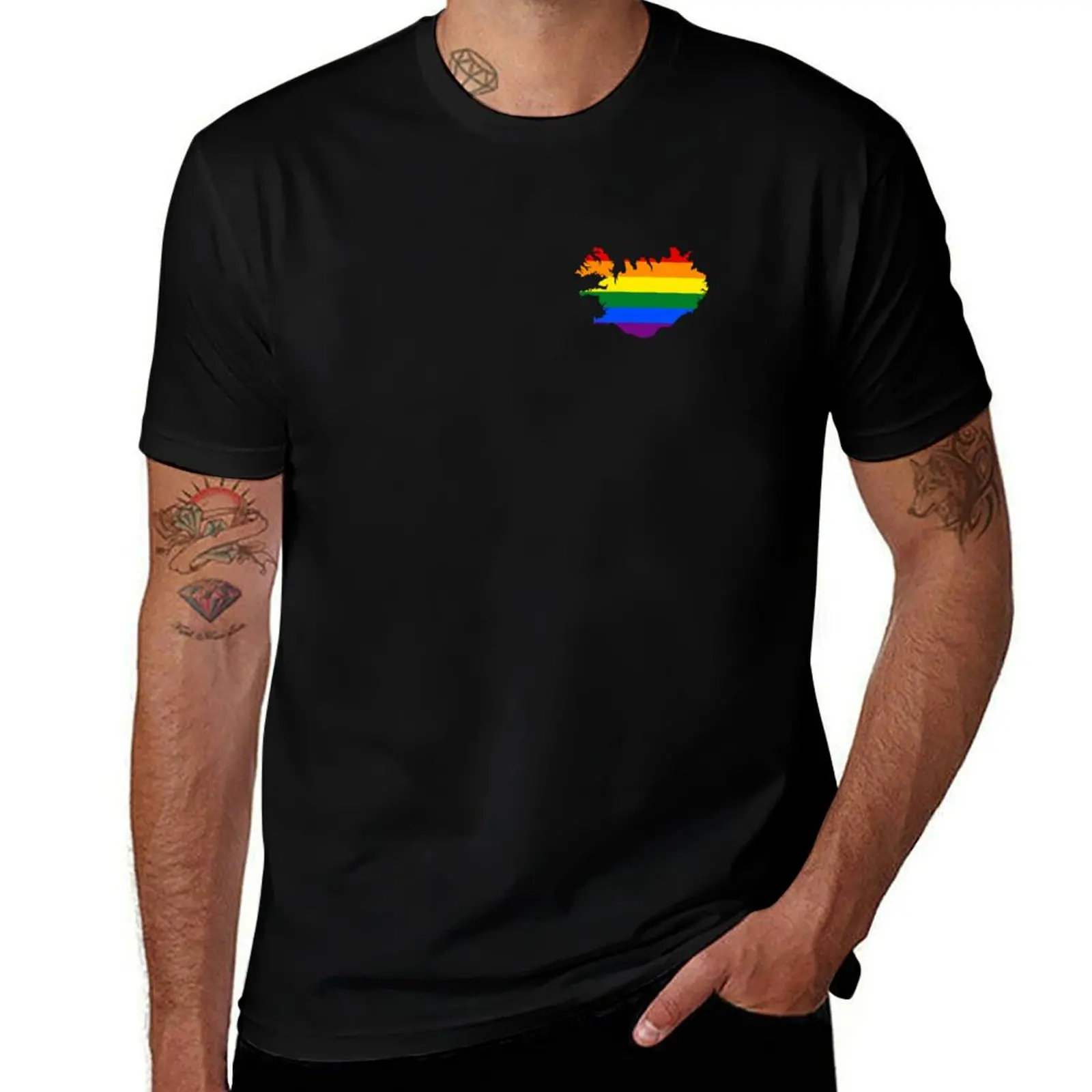 Icelandic Gay Pride T-Shirt Comfortable Work Wear Tee