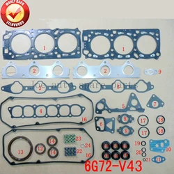 6G72 V43 Engine Full Gasket Set kit for Mitsubishi Montero Challenger 3.0L 2972cc 24V 1994- MD973444 50139900