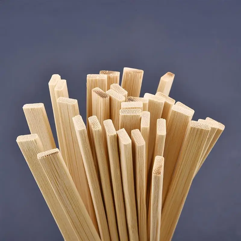 Flat Bamboo Slice 5-50CM For Crafts And Model Making Furniture Materials DIY Durable Dowel Building Model Woodworking Tool