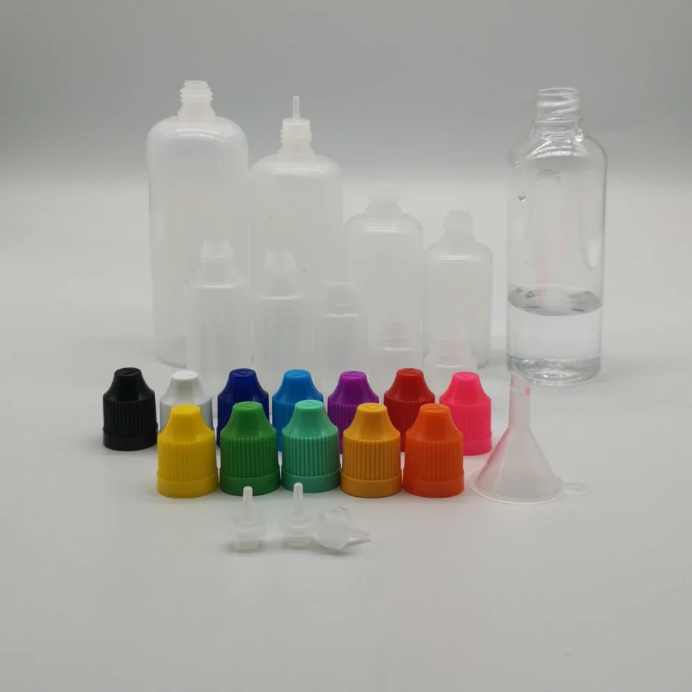 5PCS 3ml-120ml Empty LDPE Plastic Squeezable Dropper Bottles Long Thin Tip Liquid Fill Containers Eye Dropping Refillable Bottle