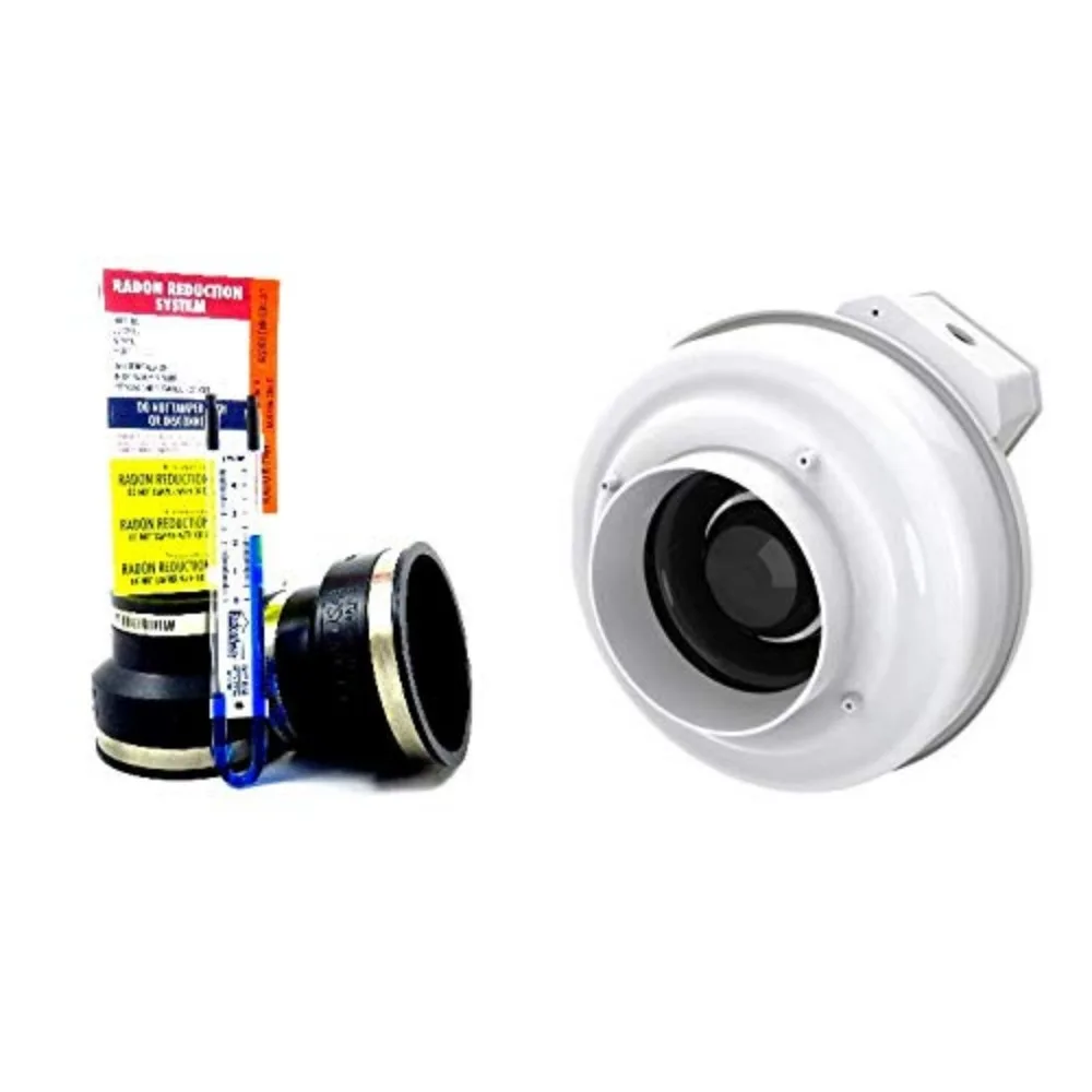 พัดลมกำจัดเรดอนพร้อมชุดติดตั้งสำหรับพื้นที่ขนาด 4x4 สีขาว