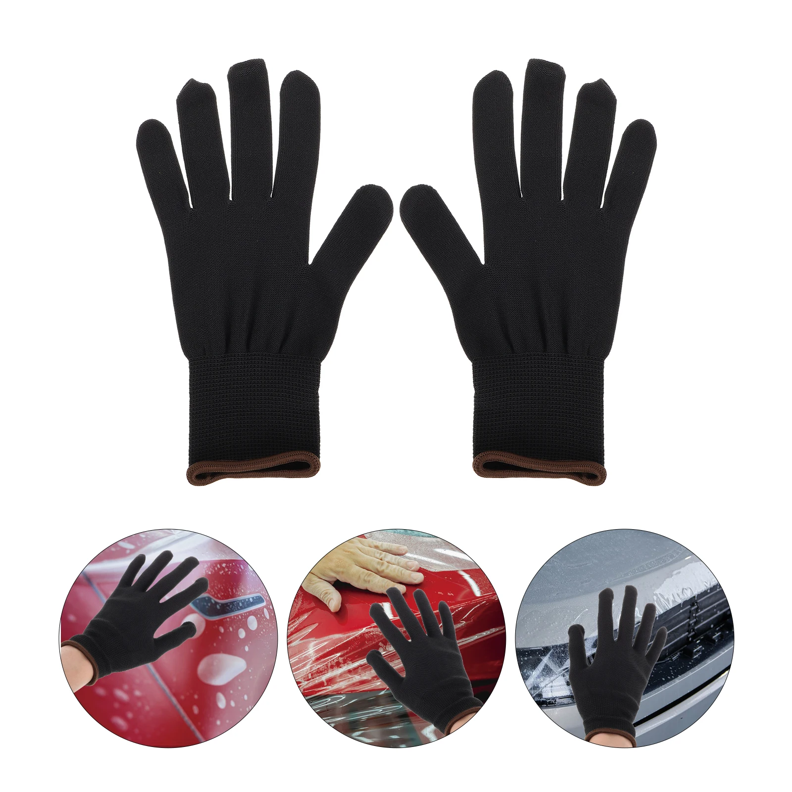 

1 Pair Clear Car Film Tools Reusable Gloves Vinyl Wrap Tool Auto Body Film Gloves Invisible Protector Vehicle Supply Wrap