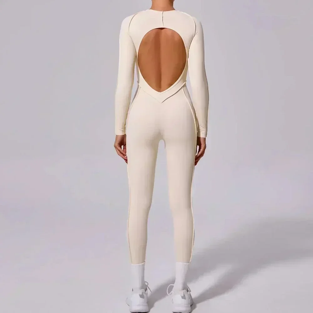 Yoga Jumpsuits Sports Sets Hip-lifting One-Piece Open Back Tracksuit High Elasticity Gym Workout Clothes Sexy for Women Outfits image 3