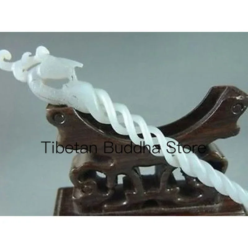 Exquisite Ancient Chinese hetian Jade Hand-carved Phoenix Hairpin