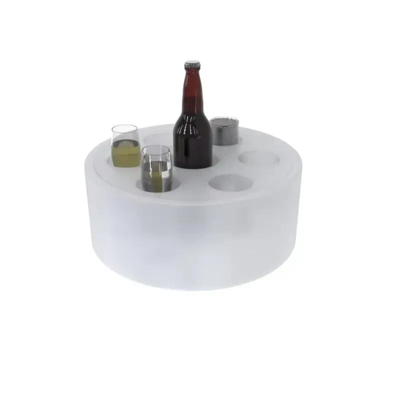 8 Hole Inflatable Floating Beverage Holder Cup Tray for Spa Bath