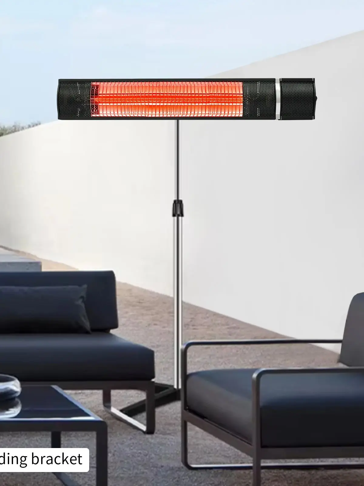 Wandgemonteerde infrarood buitenverwarmer, elektrische terrasverwarmer met afstandsbediening, elektrische ruimteverwarmer (SF-104) voor achtertuinen - afbeelding 2