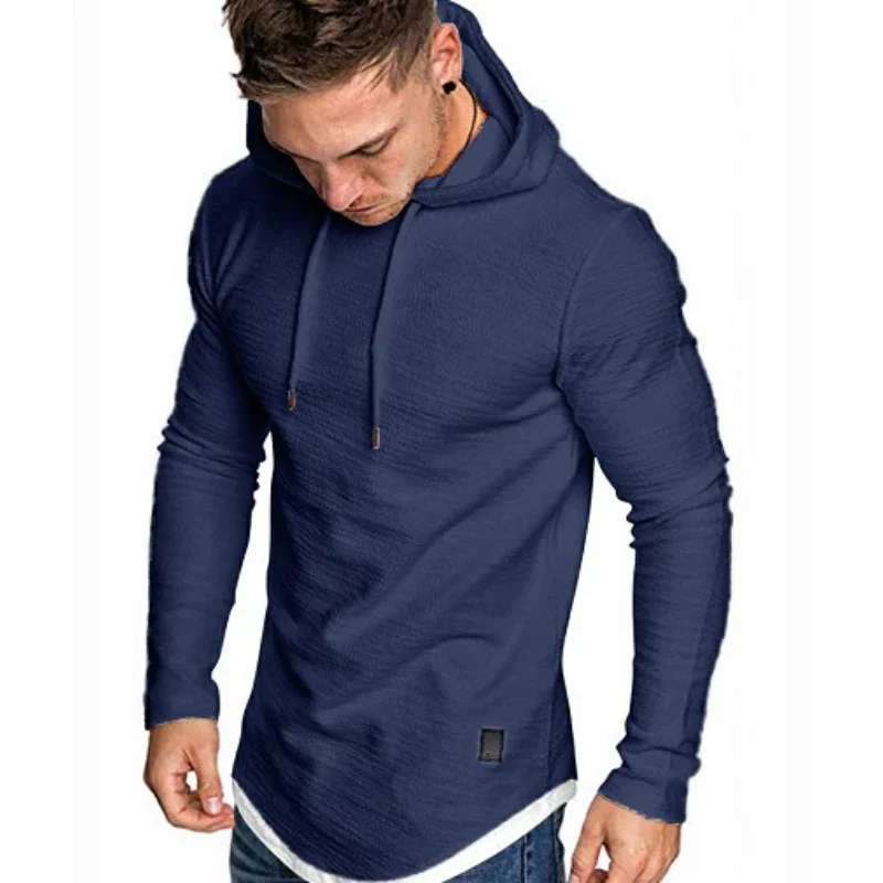 MRMT 2024 Brand New Men\'s Solid Color Hooded Casual Sports Long-Sleeved T-Shirt Pullover For Male Men\'s Hoodies Sweatshirts Tops