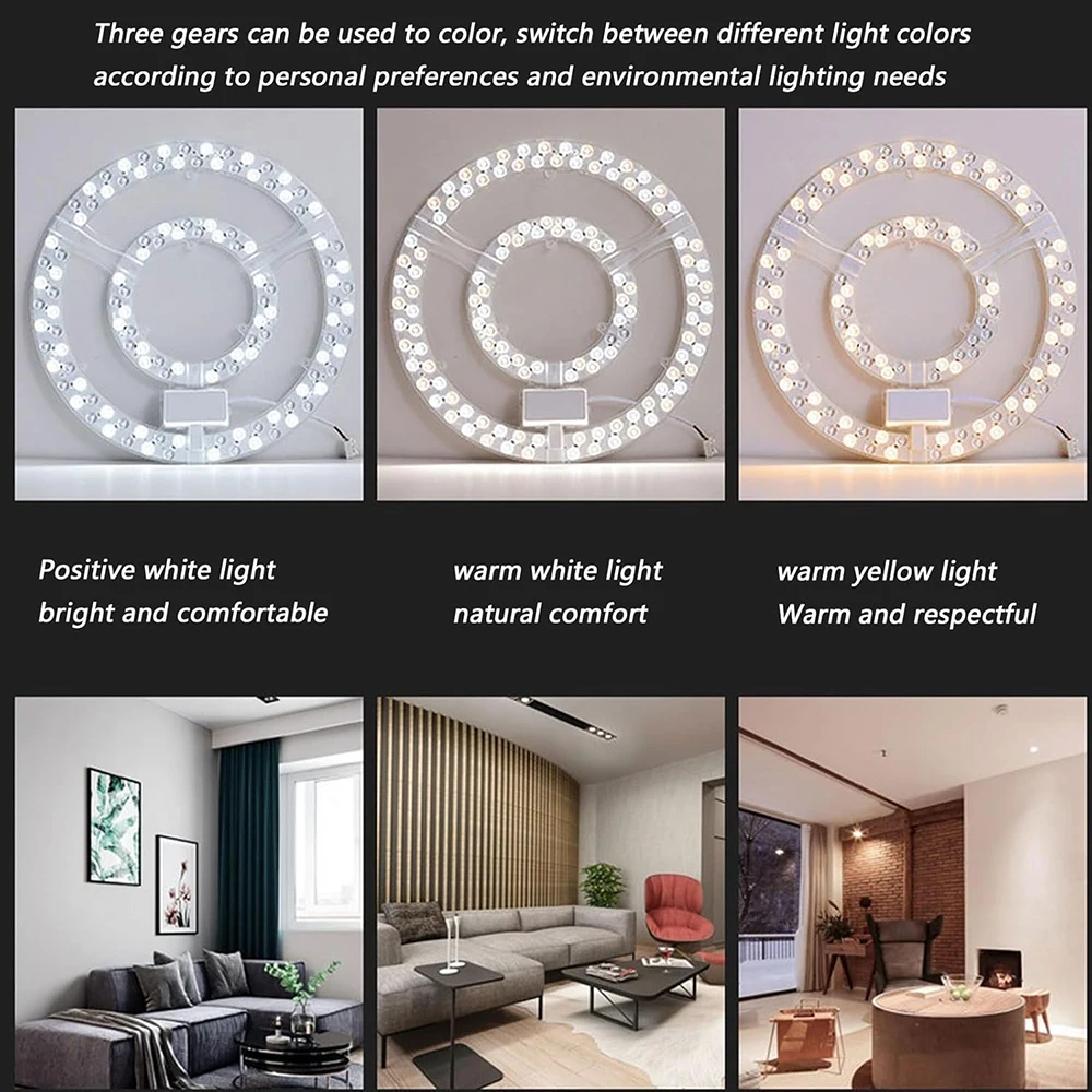 Led Panel Ceiling Light 48W 96W 120W Panel Led Round Replacement Module AC220V-240V Stepless Dimmable Led Module