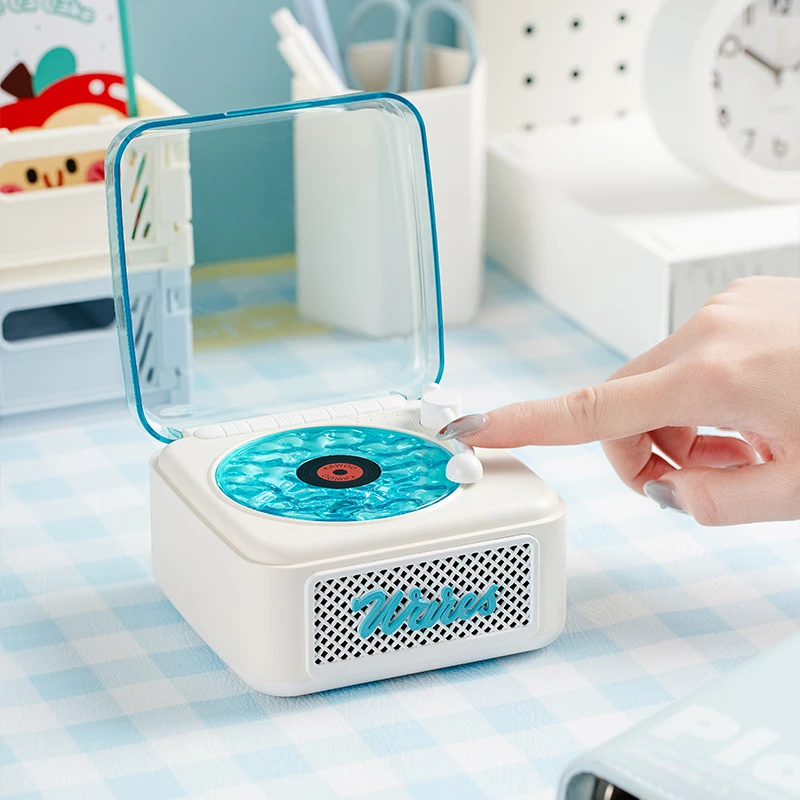 ホワイトノイズ Bluetooth スピーカーミニレトロポータブルヴィンテージ睡眠補助 Bluetooth スピーカーサブウーファー RGB ライトサポート TF カード