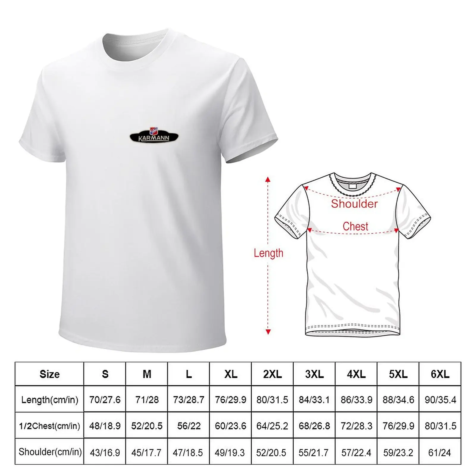 Karmann Ghia Emblem (small) T-shirt cute tops customizeds men t shirts