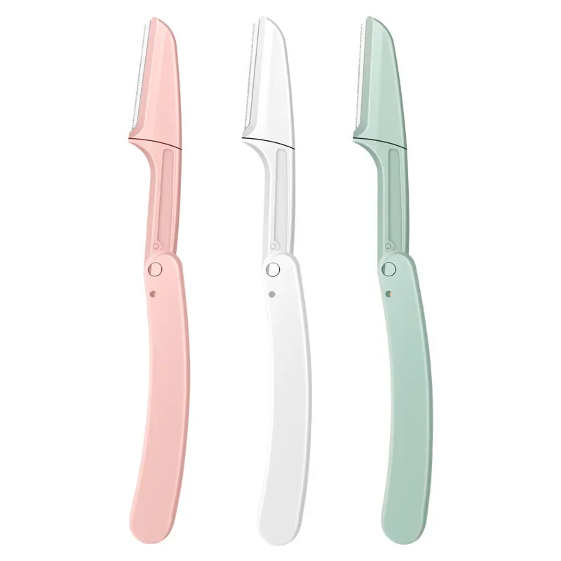 3 uds recortador de cejas depiladoras faciales para mujeres cuchillo de bolsillo perfilador de cejas removedor de vello para damas cara afeitadora moldeadora de cejas