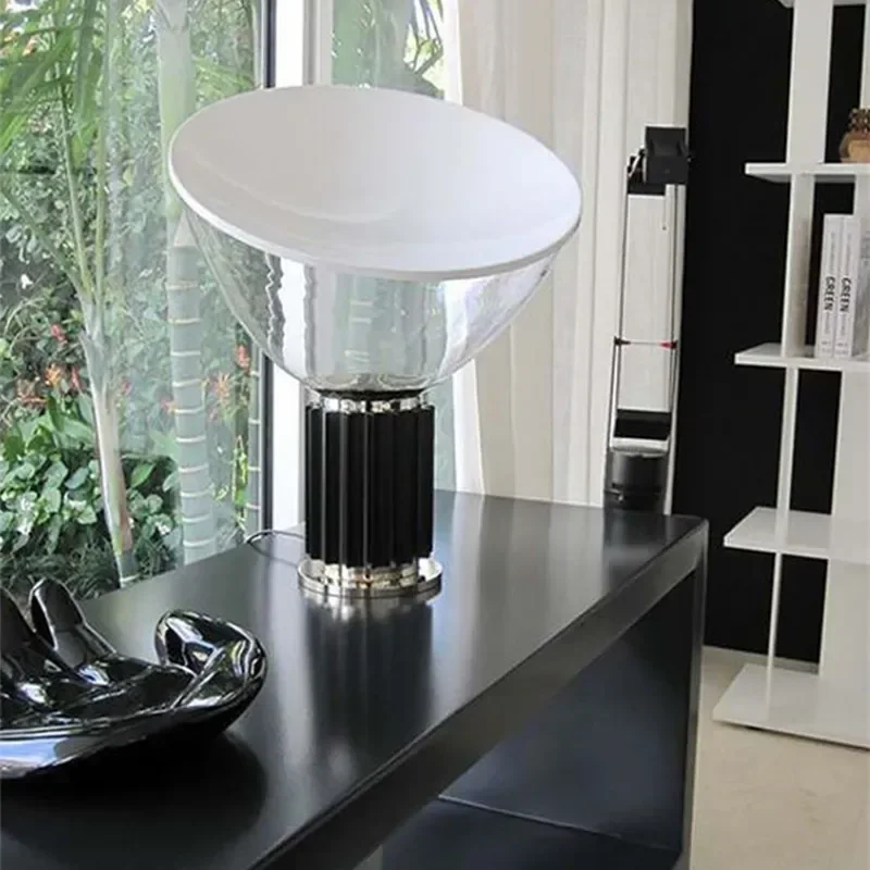 Lámpara de pie LED Taccia, luces de mesa de cristal, sala de estar, cocina, luz de mesita de noche, lámparas de pie modernas italianas, decoración de habitación