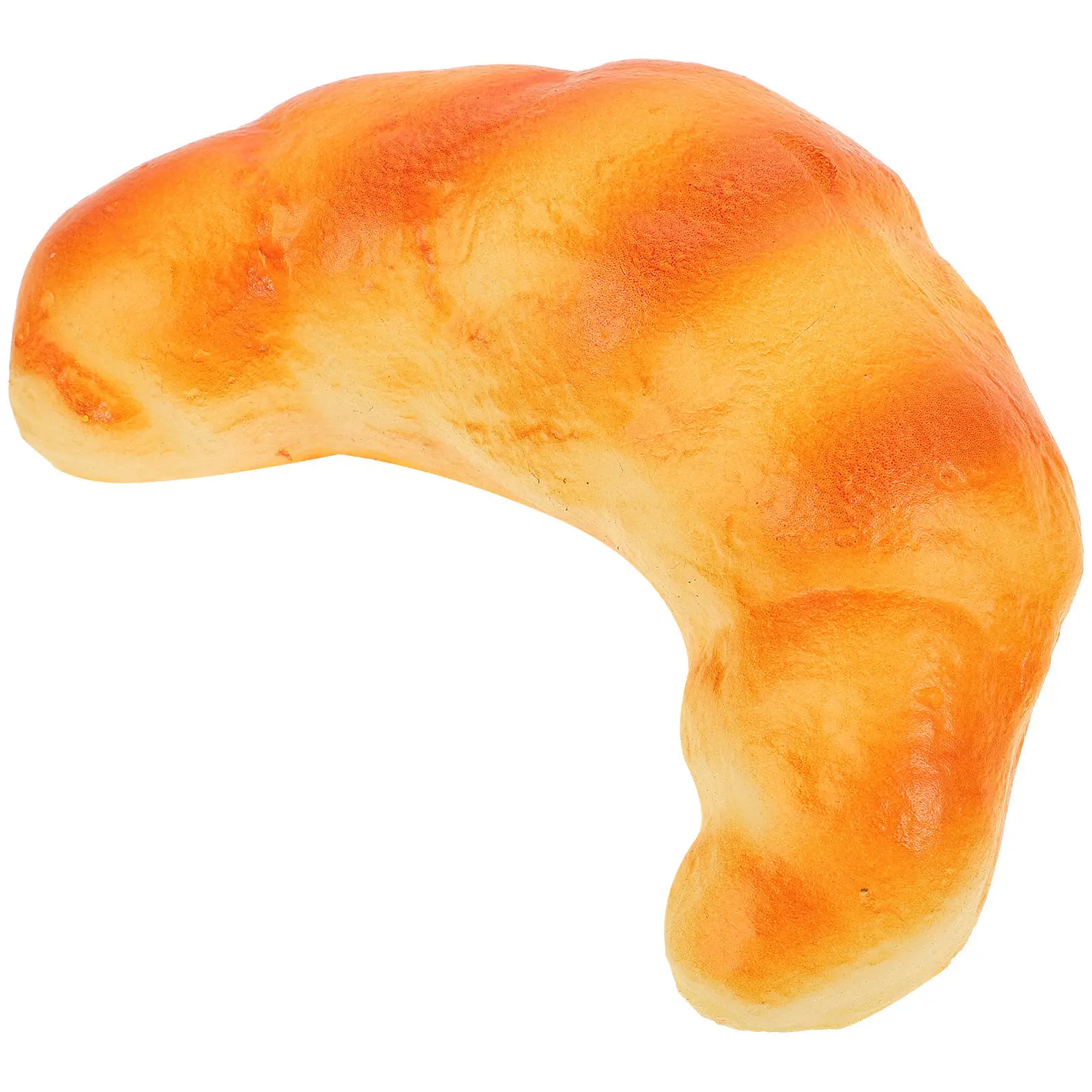 PU Simulation Bread Prop Real Touch Feel Yellow Artificial Bread for Photography Food Teaching Drawing Display 18x12x5cm
